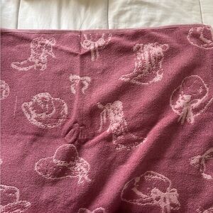 Pink Western Themed Blanket